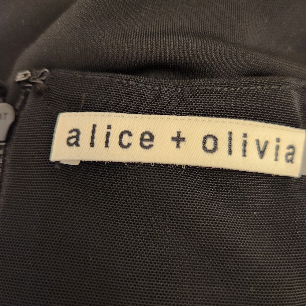 ALICE + OLIVIA Havana Cutout Cady Mini Dress in Black Size 12 $289 - Picture 7 of 8